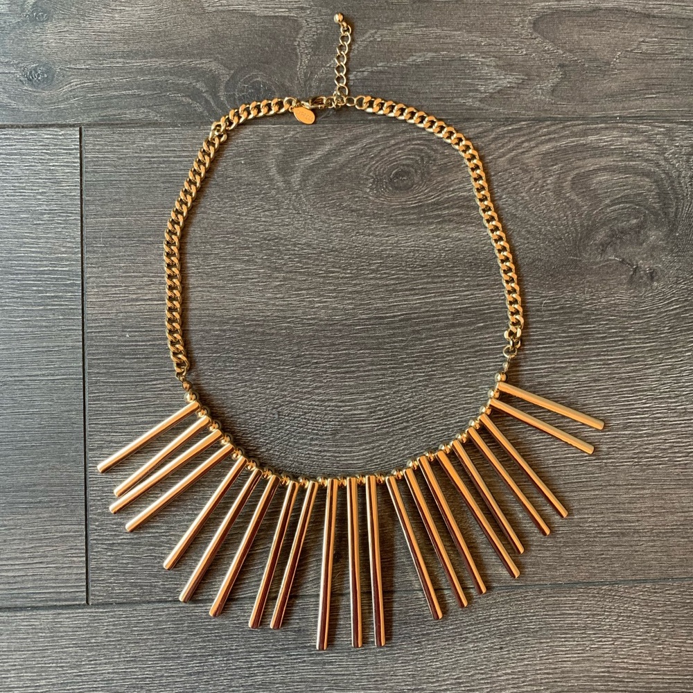 Gold Statement Bib Necklace